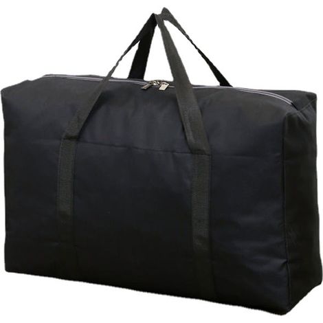 Sac de déménagement sac d'emballage de vêtements résistant à l'humidité sac de sport sac de rangement au sol - tissu Oxford épaissi, noir, 80 x 45 x 25cm, 1pc (1/5)