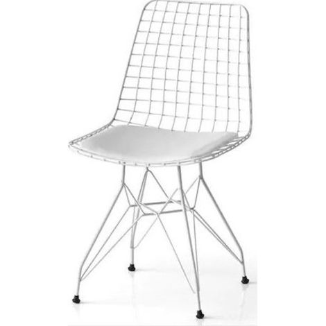 Silla TEL blanco 45 x 37 x 85 cm