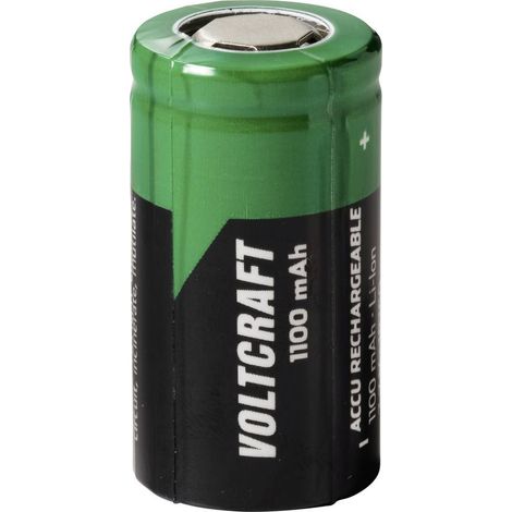 VOLTCRAFT Batteria ricaricabile speciale 18350 Flat Top Li-Ion 3.7 V 1100 mAh 1 pz.