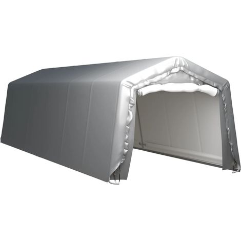 Tonnelle Barnum de Jardin, Tente de rangement, Tente de jardin, 300x900 cm Acier Gris OIB6862E (1/5)
