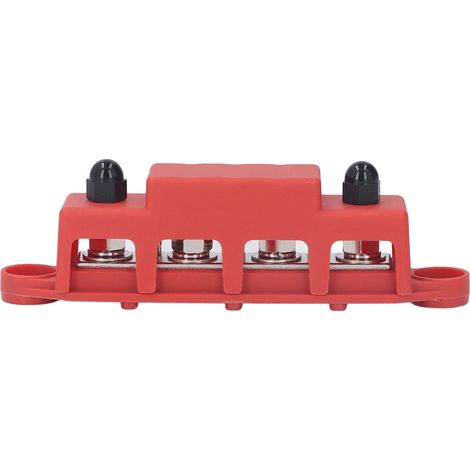 Barre omnibus M8 à 4 goujons, Module robuste, bloc de Distribution d'énergie, boîte de barre omnibus pour Yacht RV 48VDC 250A rouge (1/5)