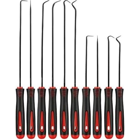 Jeu de 10 Outils de Précision pour Arracher les Joints Toriques et Injecteurs Crochets et Pics pour Retirer les Joints d'Huile du Moteur (1/5)