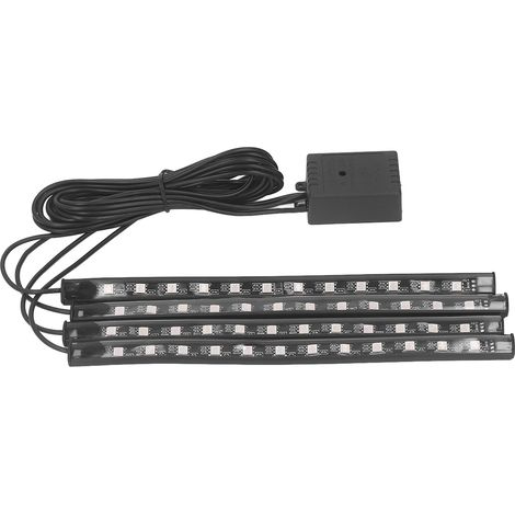 Ruban LED RGB 48 LEDs 8 couleurs, lampe à contrôle sonore pour fête, éclairage décoratif DC5-12V, bandeau lumineux flexible (1/5)