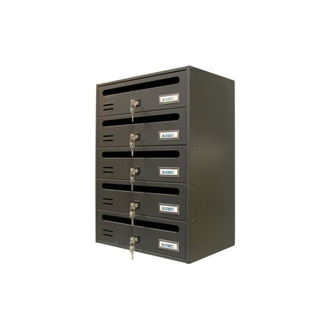 CASSETTA POSTALE ALUBOX CUBO/R 5 38,5X25X53 GR GHISA- ALUBOX- 1,0 pz