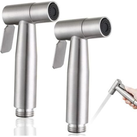 2 pièces Pulvérisateur de bidet,Douchette wc,kit de pulvérisateur de bidet en acier inoxydable,Pulvérisateurs d'hygiène personnelle et de toilette-INHHUB (1/5)