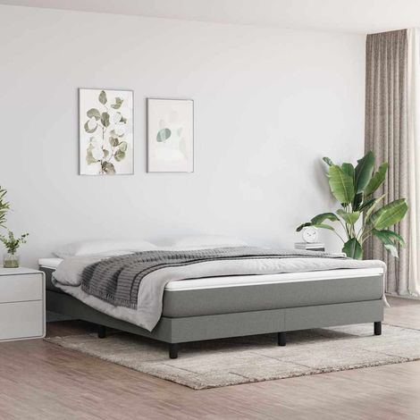 Matelas à ressorts ensachés fermeté moyenne en tissu gris foncé 180 x 200 x 20 cm - PANGIVO (1/5)
