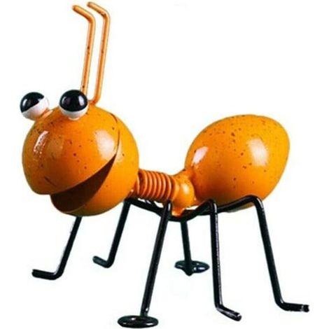 Fourmis de sculpture en métal d'art de jardin, décorations de pelouse de jardin d'art d'insecte mignon, décorations de jardin coccinelles pour le jardin, décorations de pelouse de jardin d'art d'insec (1/4)