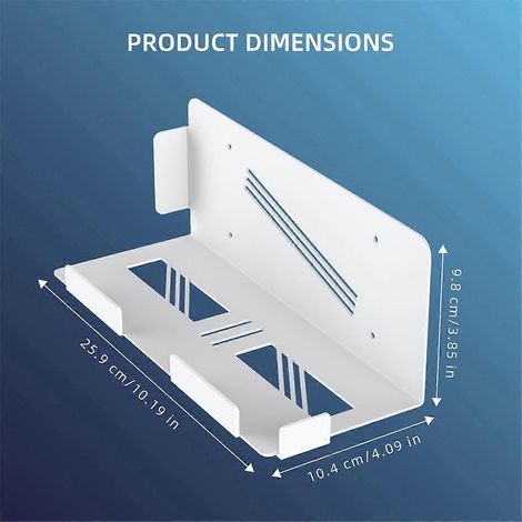Support mural professionnel pour console, organisateur blanc - AquaForge (1/5)