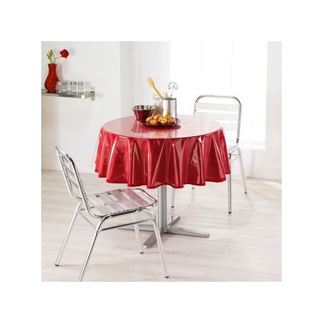 Douceur D'Intérieur – Nappe transparente ronde 140 cm – PVC anti-taches facile à nettoyer – Élégance pour salle à manger – Protection table (1/3)