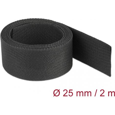 Delock Tubo termorretrÃ¡ctil de tela de 2 m x 25 mm con una relaciÃ³n de contracciÃ³n de 2:1 negro