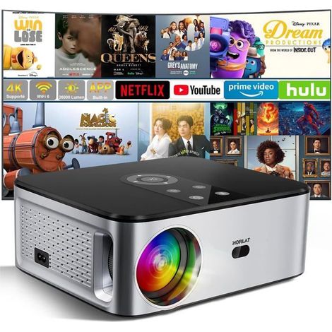 Projecteur 4K - ZIG-ZAG TERRITOIRES - 26000 Lumens - Wifi 6 - Full HD 1080P - 300'' (1/5)