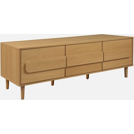 Mobile TV vintage effetto legno 3 ante 150cm