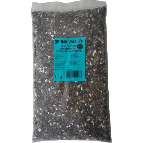 OPTIMA® WildLife Honigpflanzen für Brache – 1 kg Blühmischung Bienenweide Blumen