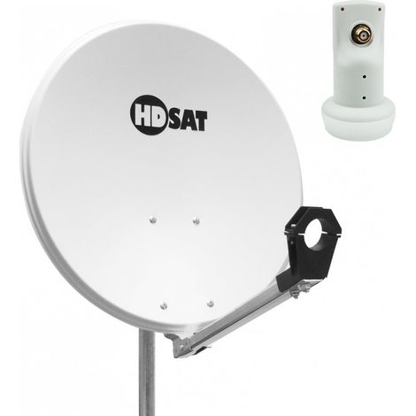 Pack HDSAT Parabole satellite acier 65cm + LNB Single HD 4K idéal ASTRA EUTELSAT (1/5)