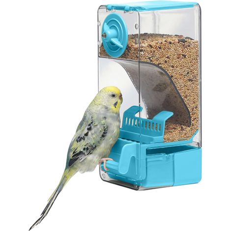Mangeoire Automatique pour Oiseaux, Mangeoire à Cage à Oiseaux avec Perruche pour Perruche Canari Calopsitte Pinson
