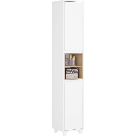 SoBuy Bathroom Tall Cabinet Tall Cupboard Storage Cabinet,BZR147-W (1/5)