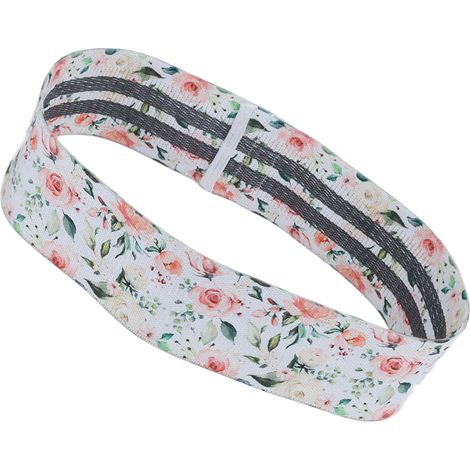 Ceinture de yoga MASEDA pour squats, en latex, soie, polyester et coton, flexible et résistante, idéale pour les jambes et les fessiers (blanche). (1/5)