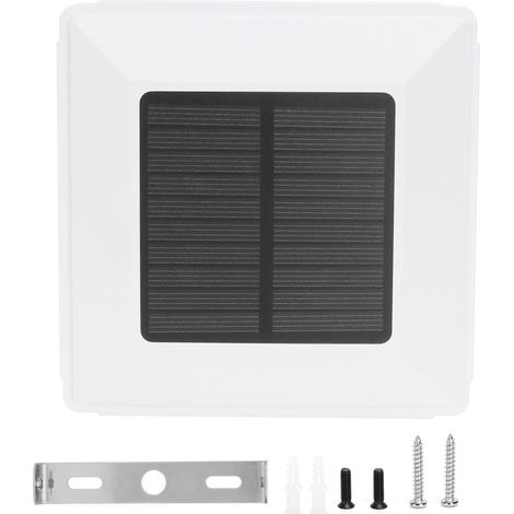 Lumière solaire pour poteau, extérieur étanche, capteur de mouvement, capuchon de clôture, décoration jardin cour blanc (blanc chaud vert) (1/5)