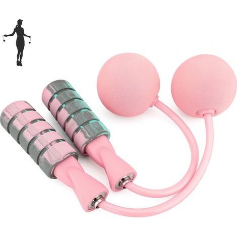 Corde à sauter sans fil – Rose – Réglable – Fitness et musculation – Speed rope – Entraînement sportif (1/5)