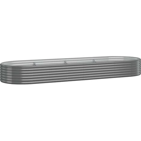 Maison Exclusive - Hochbeet Verzinkter Stahl 322x100x36 cm Grau (1/5)