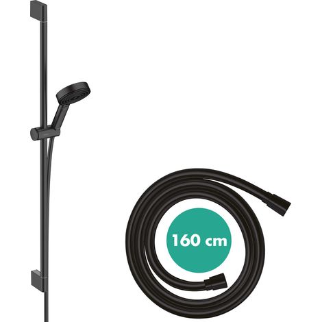 Hansgrohe Pulsify Select - Brausegarnitur, 3 Strahlarten, EcoSmart, Stange 96 cm
und Schlauch, schwarz matt 24171670