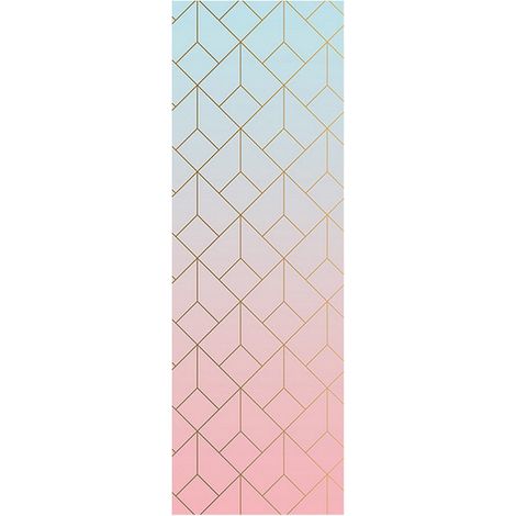 Poster Thème degradé de rose et bleu- 90 x 270 cm (1/3)