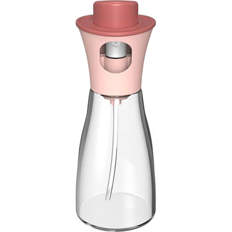 Rociador de aceite de cocina, botella rociadora de vidrio para cocina, multipropósito para cocinar, hornear y asar, rosa (1/5)