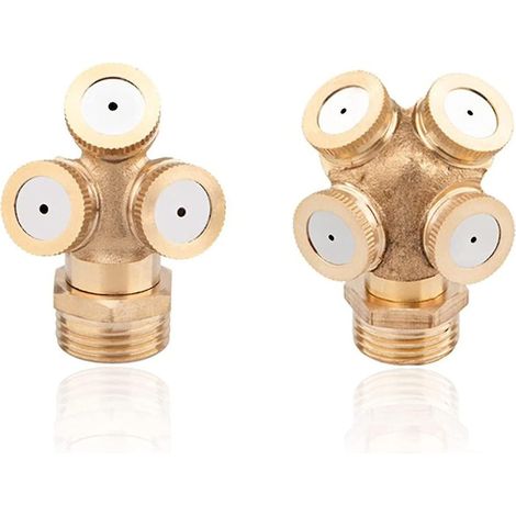 Buse d'atomisation en laiton, buse d'irrigation agricole, buse d'atomisation d'eau de jardin-2pcs (1/4)