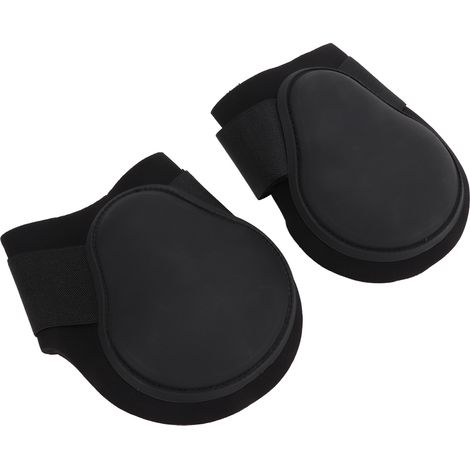 1 paire de guêtres de soutien pour chevaux, en néoprène et polyuréthane, pour les postérieurs, idéales pour les sports de haute vitesse. Noires, taille XL. (1/5)