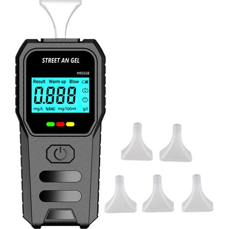 Alcootest portable numérique analyseur haleine – 5 embouts écran LCD, sécurité (1/5)