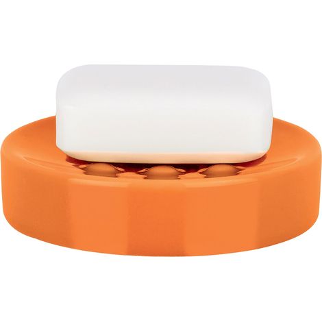 Jabonera de cerámica TUBO Naranja Spirella (1/4)