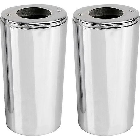 1 paire de caches de fourche chromés pour amortisseurs de moto avant Harley Touring Street Tour Glide (1984-2013). (1/5)