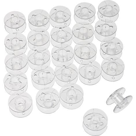 vhbw 25x bobina compatibile con Necchi macchine da cucire - Set di bobine, plastica