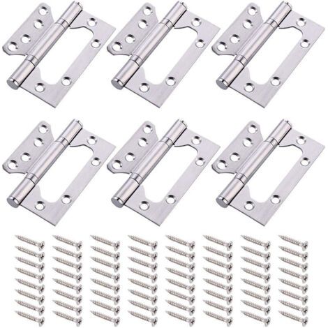 6 Stück Türscharniere aus Edelstahl Möbelscharniere mit Kugellager und Schrauben (1/5)