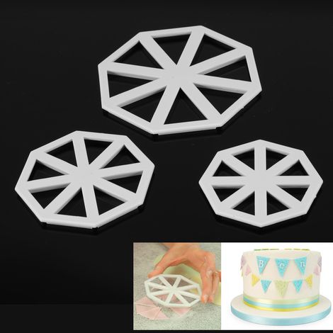 Ensemble de 3 emporte-pièces en forme de fanions, moules à décoration de gâteaux, moules à fondant au chocolat, outil de bricolage (1/5)