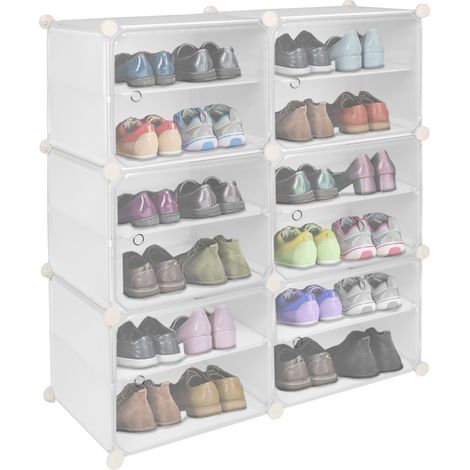 Zapatero modular PETRA, blanco
