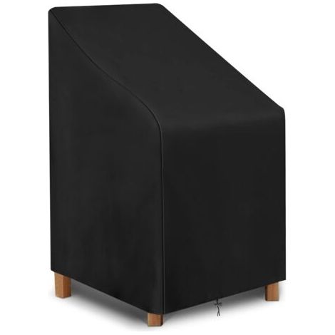 Pair - Housse de chaise de jardin empilable – Imperméable en tissu Oxford – Dimensions 64 x 64 x 120 cm – Protection UV et déchirures (1/5)