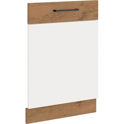 Küche Vigo Frontblende Geschirrspüler vollintegriert 60 cm Eiche Lancelot Weiß (1/2)