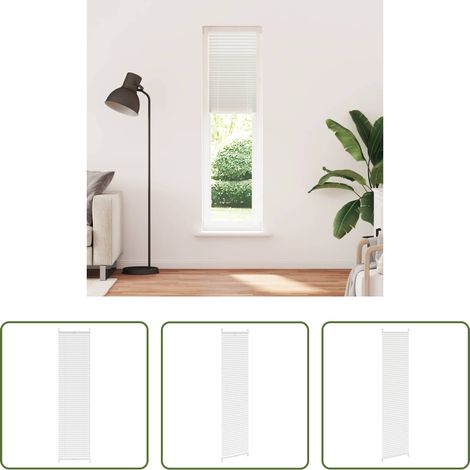 Fensterrollo - Plissee Faltrollo Rollo Jalousie Plisseerollo klemmen 40x200cm Weiß (1/5)