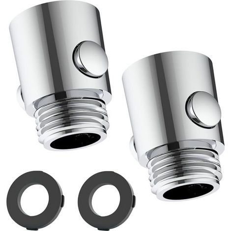 2 Pièces Stop Douche, Vanne D'arrêt Pommeau de Douche G1/2, Economiseur d'eau pour Robinet Douche Interrupteur à Un Bouton, Limiteur De Débit Convient pour La Douche (1/4)