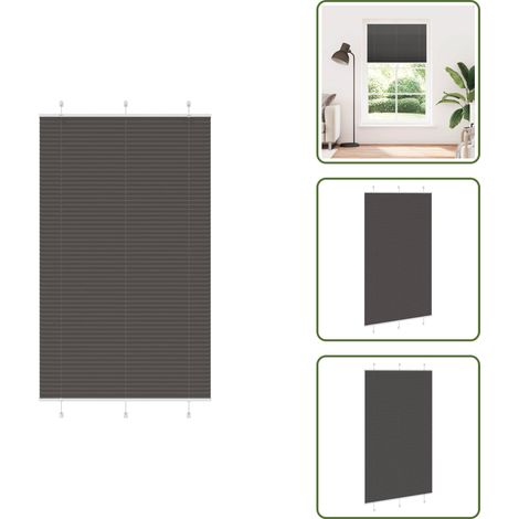 vidaXL Plissee Schwarz 120x200 cm Stoffbreite 119,4 cm Polyester (1/5)