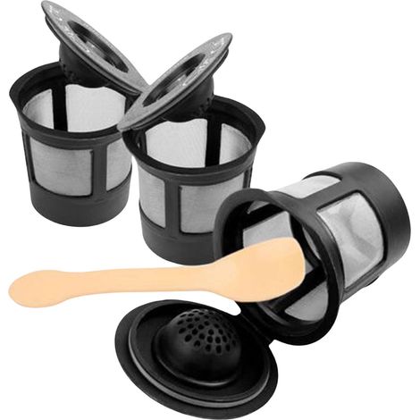 Filtre À Café Rechargeable - Acier Inoxydable 304 - Compatible Avec Machines À Café Dosettes Uniques - Lot De 3 (1/5)