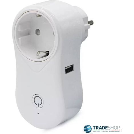Trade Shop - TAKES INTELLIERT WIFI SMART PLUG COMPATIBLE SPIN GOOGLE HOME ALEXA ECHO USB - (1/5)