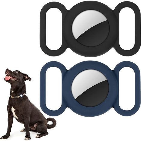 Collar para perro Airtag, funda de silicona para dispositivo de seguimiento GPS, funda protectora Compatible con Apple Airtag, seguridad y antipérdida (1/5)