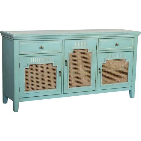 Aparador de Madera de 3 puertas y 2 cajones 150x40x77h cm (1/5)