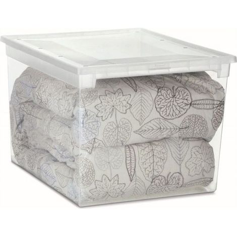 Terry 1002677 Light Box 52 XXL Contenitore Multiuso Portaoggetti 50 L Impilabile con Coperchio colore Trasparente (1/2)