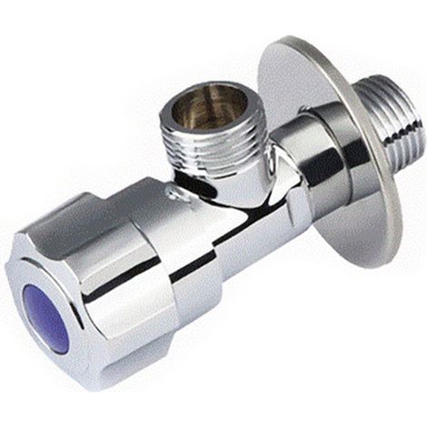 Valvola ad angolo attacco 1/2" zinco rubinetto acqua bagno lavabo cucina DGO-153 (1/5)