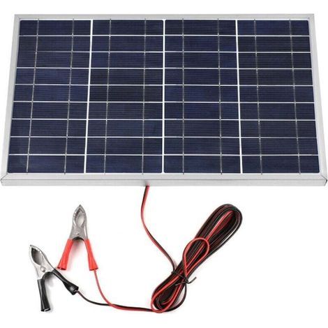 12V 10W Solarpanel, tragbarer Laderegler, Netzteil-Set, Krokodilklemmen, wiederaufladbarer Solargenerator für den Außenbereich, Solarladegerät für Wohnmobile