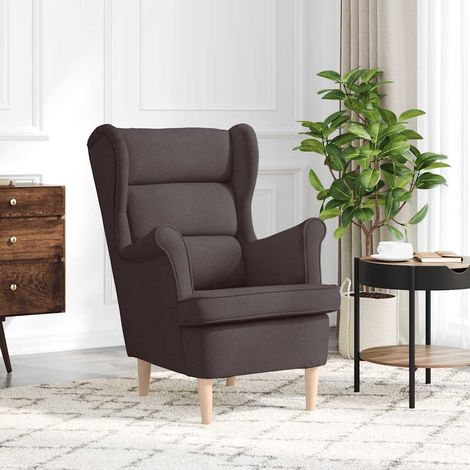 vidaXL Fauteuil marron foncé 74x84x100 cm tissu (1/5)