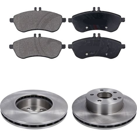 KIT FRENI ANTERIORI compatibile con MERCEDES-BENZ CLASSE C T-MODEL (S204) - DISCHI + PASTIGLIE OEM: P 50 067 , P 50 070 / 17754 , 17755 /SOSTITUZIONE DIRETTA/BASSA POLVERE/SILENZIOSO (1/5)